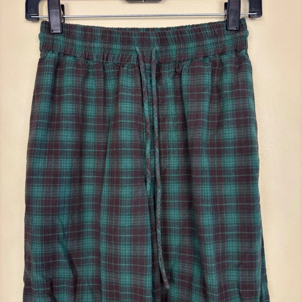 DAMSON MADDER Rafe Pants Green Check Plaid Women Size UK 6 US 2 Casual Cargo